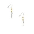 thumbnail image 2 of Delight Jewelry Silvertone Small Coach Script Gold Tone Infinity French Earrings, 2 of 4