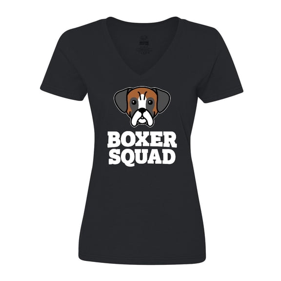 Inktastic Dog Boxer Squad Women's V-Neck T-Shirt