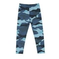 thumbnail image 5 of Odeerbi Toddler Girls Leggings Camouflage Stretchy Tights Pants High Waist Camouflage Printed Pants Stretchy Soft Tights Kids Summer School Wearing Blue, 5 of 5