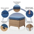 thumbnail image 3 of POCASSY Wicker Outdoor Ottoman with Cushions, 3 of 6
