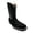 Black, variant on Men’s Embossed Python Snake Print Leather Boot, Full Side Zipper Square Toe Rodeo Western Cowboy Boot