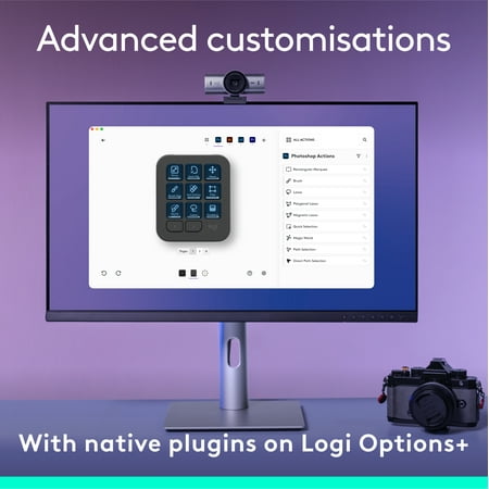 Logitech - MX Creative Console Programmable Keypad with 9 Customizable Keys & Control Dial for Graphic Design, Video Editing, more - Graphite