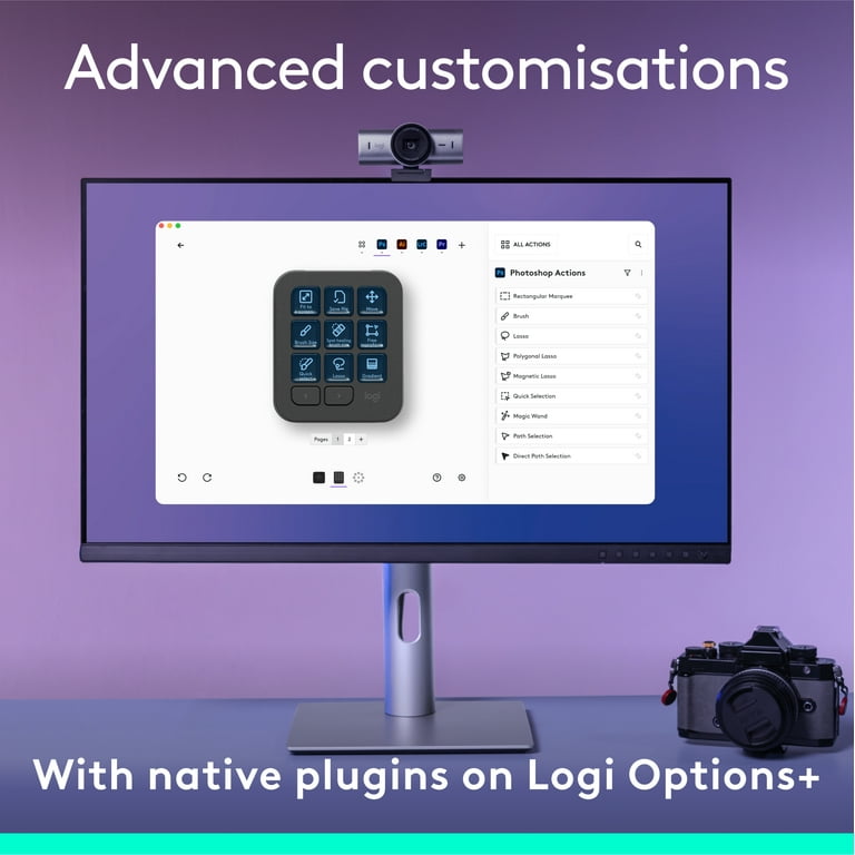 Logitech MX Creative Console, Programmable Keypad With 9