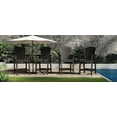 thumbnail image 1 of Mobilier de Patio Extérieur, Ensemble de 2 Chaises Adirondack Hautes en HDPE, Tabourets de Bar Adirondack Paio avec Plateau de Raccord, Chaises Adirondack Hautes en Poly Recyclé pour Terrasse, Cour Arrière, Balcon, 1 of 1