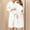 White, variant on JIUKE Robe for Women Long Sleeve Open Front Cardigan bathrobe Solid Lightweight Belt Nightgowns with Pockets