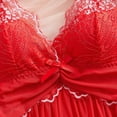 thumbnail image 5 of Women Sexy Embroidery Lingerie Set Pleated Babydoll Dress Lace Chemise Boudoir Outfits Thong 2 Piece Outfits, 5 of 7