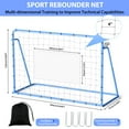 thumbnail image 3 of 6x4 Ft Adjustable Soccer Rebounder Net - Heavy Duty Football Training Equipment with Iron Frame for Backyard/Field, Rust Resistant & Easy Assembly, 3 of 7