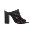 thumbnail image 4 of Womens Aldo Thiasa Peep Toe Mule Pumps, Black Leather, 4 of 5