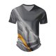thumbnail image 5 of Summer Men's Popular T-shirt Printed V-neck Short Sleeved T-shirt XL, 5 of 5