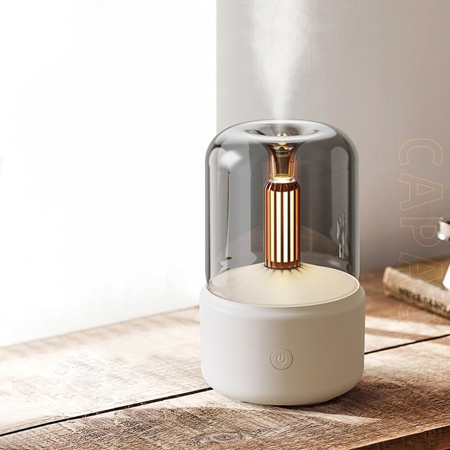 EGNMCR Humidifiers for Bedroom Candle Aroma Diffuser Usb Desktop Candle Home Humidifier Comes With 10ml Essential Oil aroma diffuser