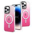 thumbnail image 2 of Allytech Magnetic Case for Apple iPhone 13 Pro, iPhone 13 Pro Magsafe Case, Wireless Charging Support Gradient Color Anti-Scratch Shockproof Phone Case Cover for Apple iPhone 13 Pro - Rose, 2 of 9