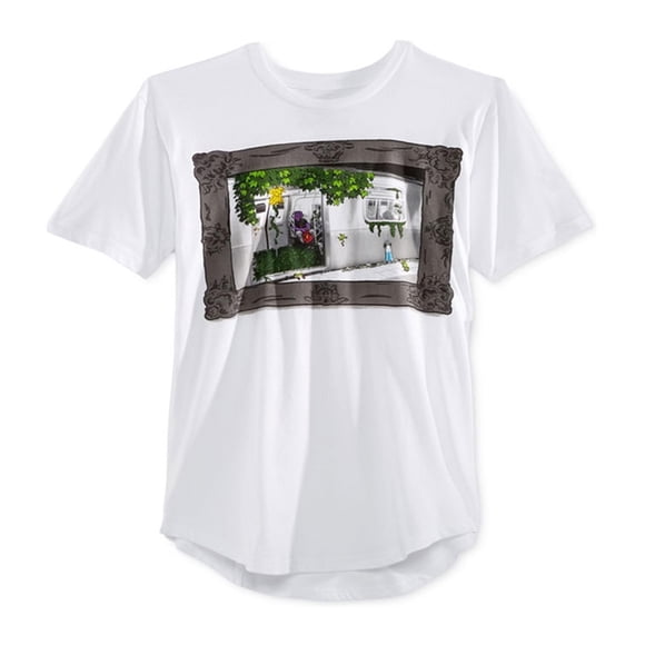 Camiseta gráfica para hombre American Rag Jungle Subway Color blanco Talla mediana