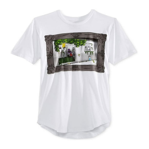 Camiseta gráfica para hombre American Rag Jungle Subway Color blanco Talla mediana
