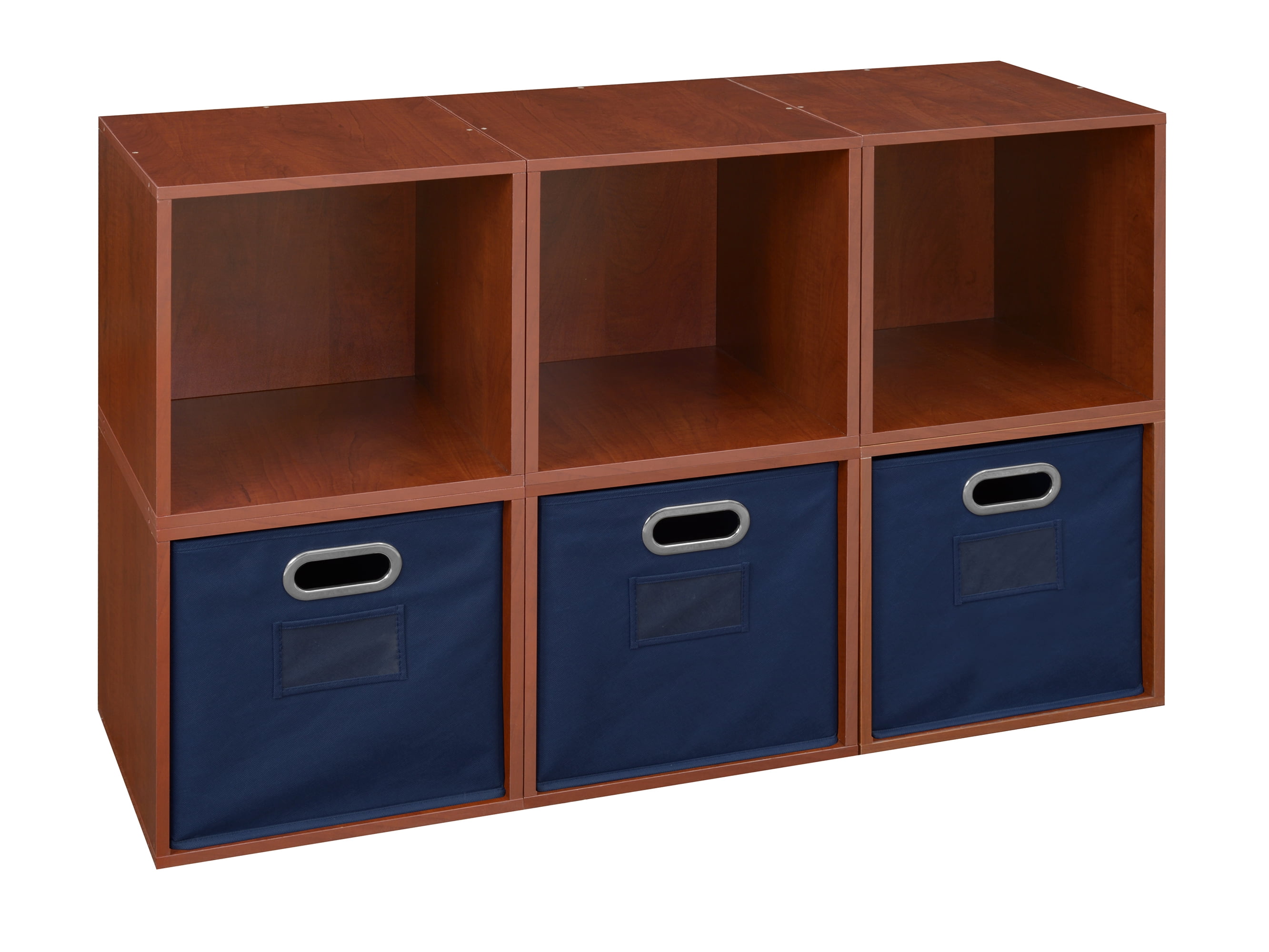 Niche Cubo Storage Set - 6 Cubes and 3 Canvas Bins- Cherry/Blue ...