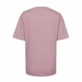 thumbnail image 4 of BVOFAR Hauts d'Été à Col Rond pour Femmes 2025 Chemises Décontractées à Manches Courtes Unies T-Shirts de Vacances Tendance Coupe Ample, 4 of 5