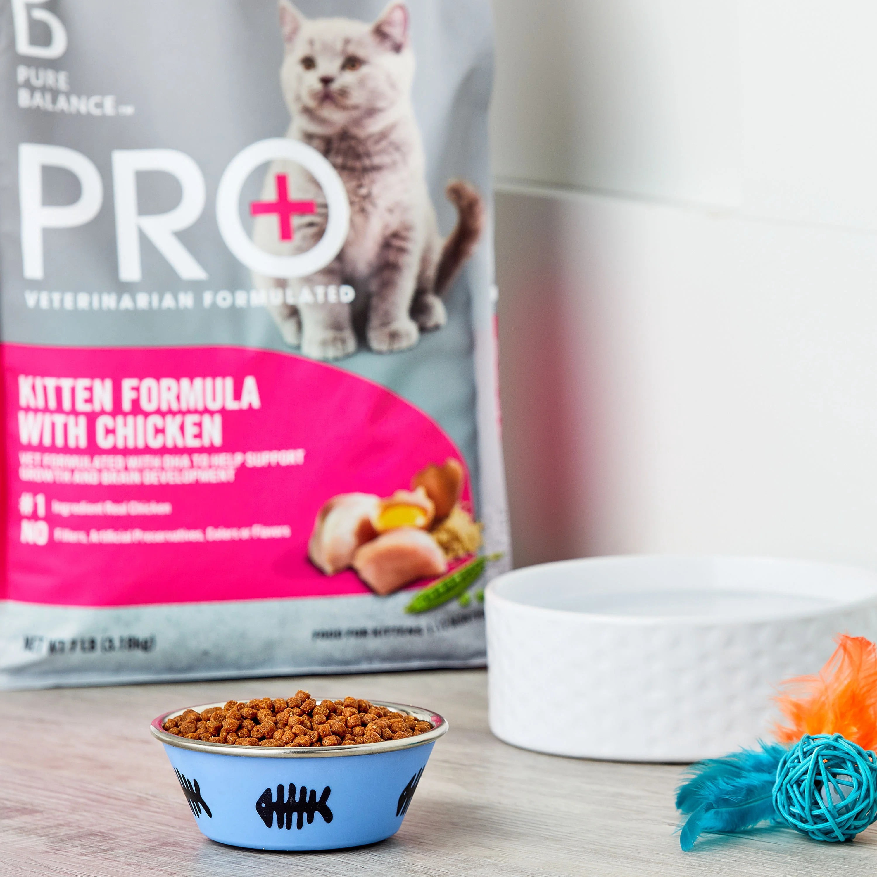 Pure Balance Pro+ Kitten Formula with Chicken Dry Cat Food, 7 lbs