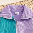 thumbnail image 5 of Zanarzt Baby Outfits Girl Toddler Baby Girl Spring Outfit Patchwork Long Sleeve Sweatshirt Pants Newborn Purple,12-18 Months, 5 of 7