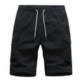 thumbnail image 3 of NAFUU Men's Cargo Sweat Shorts Casual Drawstring Elastic Waist Athletic Workout Gym Jogger Shorts With Pockets Loose Fit Summer Shorts Work Vacation Pants, 3 of 3