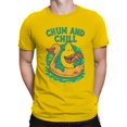 thumbnail image 2 of Chill Vibes: Shark & Duck Fun Men's T-shirt, 2 of 3