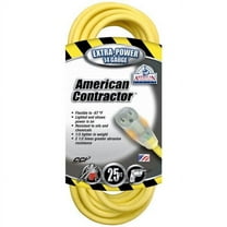 Coleman Cable 01497 14/3 25' Contractor Extension Cord with Lighted End