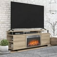 thumbnail image 5 of Beaumont Lane Electric Fireplace Heater TV Stand Console for TVs up to 65" in Golden Oak, 5 of 8