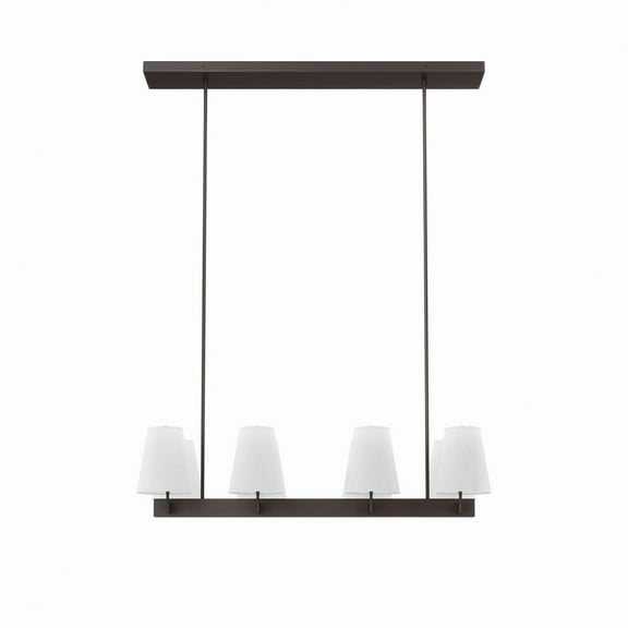 Enthrall 8-Light Chandelier White Brass