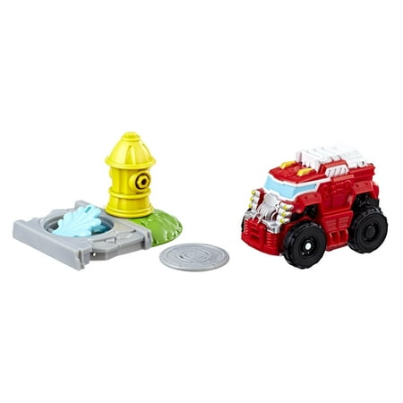 Playskool Heroes Rescue Bots Flip Racers Heatwave the Fire-Bot, Fire Engine Vehicle Playset
