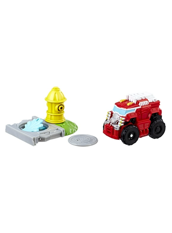 Playskool Heroes Rescue Bots Flip Racers Heatwave the Fire-Bot, Fire Engine Vehicle Playset
