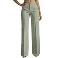 thumbnail image 7 of Inglocry Dress Pants Women 2026 Fashion High Waist Straight Leg Office Work Slacks Business Casual Trousers with Pockets Light Gray S, 7 of 7