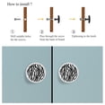 thumbnail image 4 of 4 Pcs Zebra Skin Print Knobs for Kitchen Cabinet Cupboard Dresser Bookcase Drawer Pulls Handles Round Home Decor, 4 of 5