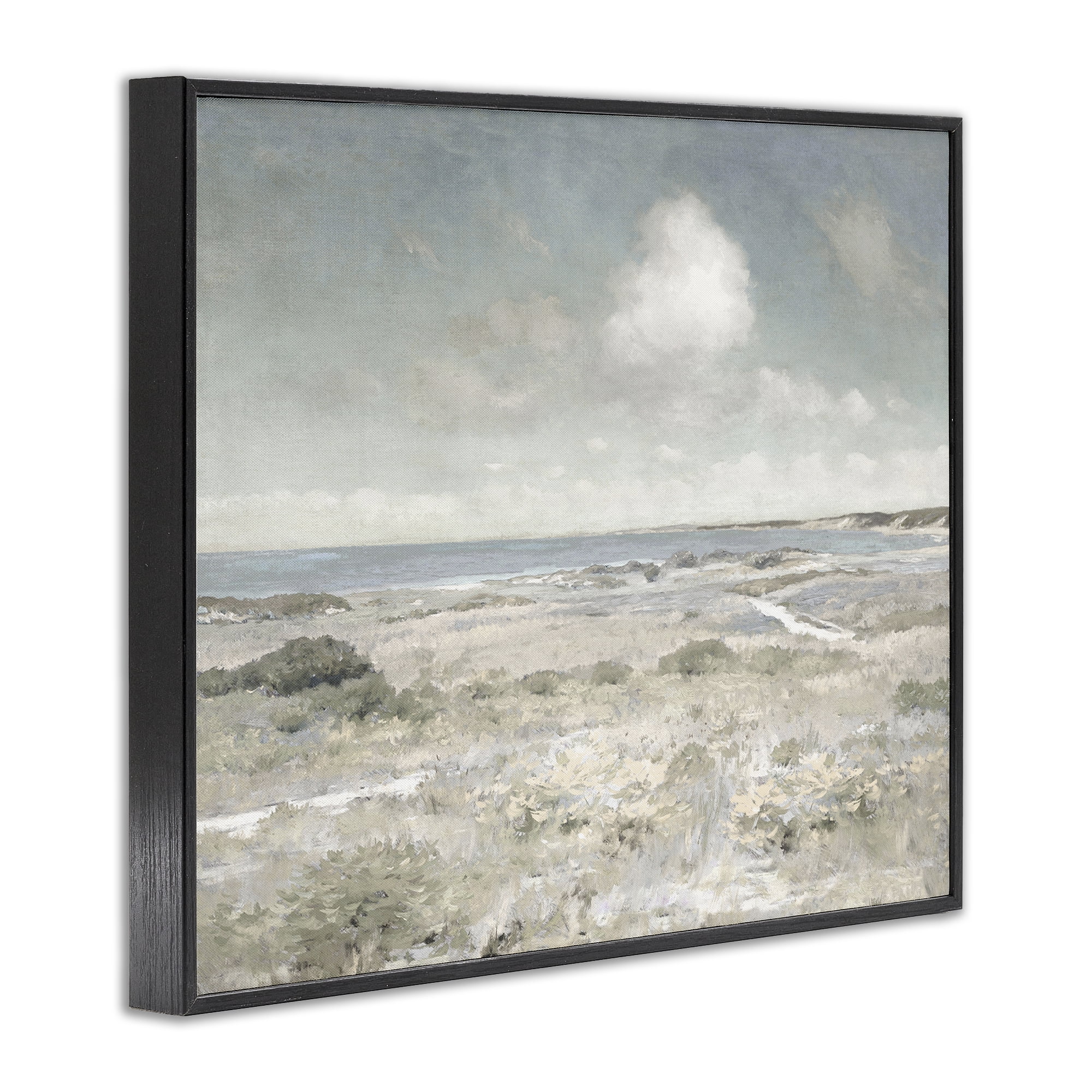 Stupell Industries By The Shore Neutrals Black Framed Giclee Art, design by Christy McKee