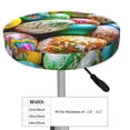 thumbnail image 4 of Fotbe Easter Eggs Pattern Stool Covers Round,Waterproof Round Bar Stool Covers Bar Chair Covers Washable Stool Cushion Slipcover for 12-14 Inch Chair-12 inch, 4 of 7