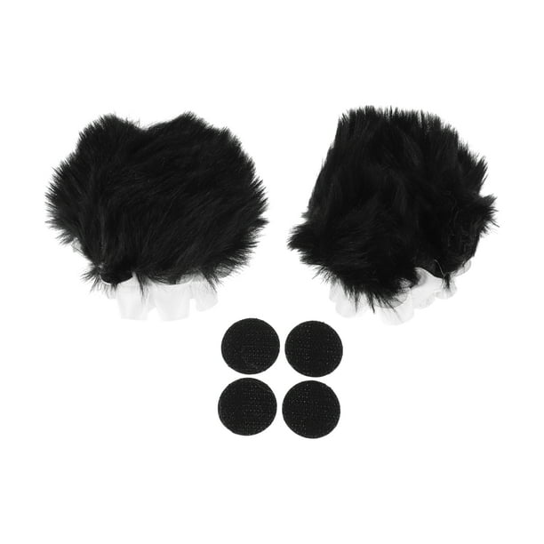 Accesorios para Casco de Motocicleta Decoración de Moño con Encaje Blanco para Cascos de Motocicleta Bicicleta Esquí Pegatina de Piel Negra 2 Juegos