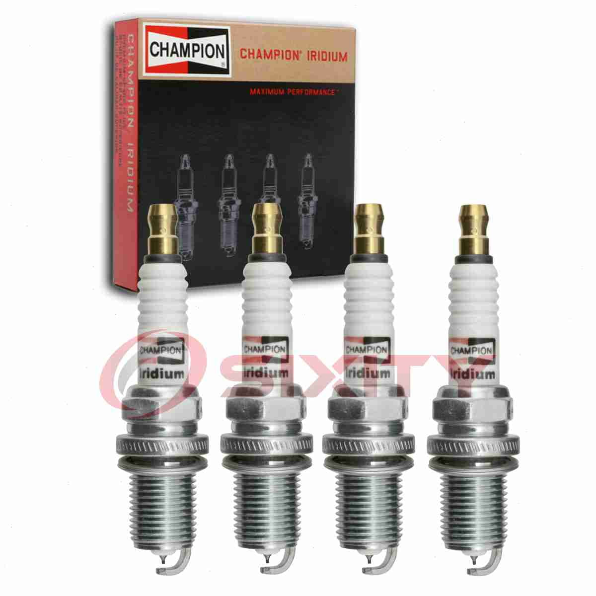 4 pc Champion 9801 Iridium Spark Plugs for IFR6J11 RC8WYPB3 Ignition Wire Secondary