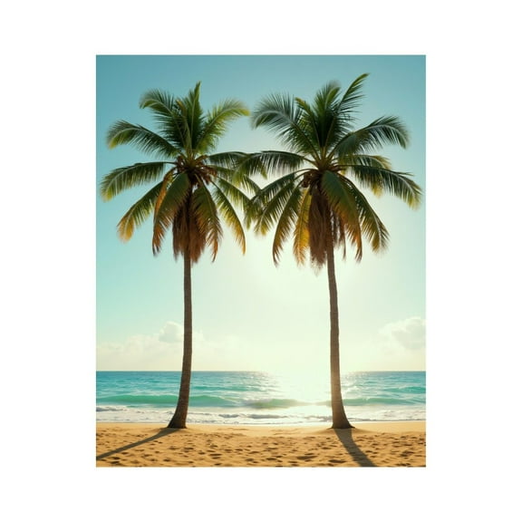 Paint by Numbers Kit for Adults, Tropical Beach Palm Trees Ocean Paint by Numbers, Easy Paint by Numbers Kit for Adults Beginner, DIY Adult Paint by Number Kits on Canvas, Home Decor