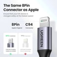 thumbnail image 5 of Cable USB C a Lightning UGREEN MFi 20W PD para iPhone 14 13 12 Pro Max Cable de carga rápida tipo C para iPhone y iPad, 5 of 5
