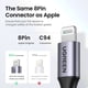 thumbnail image 5 of Cable USB C a Lightning UGREEN MFi 20W PD para iPhone 14 13 12 Pro Max Cable de carga rápida tipo C para iPhone y iPad, 5 of 5