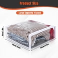 thumbnail image 6 of 16 PCS Plastic Storage Bags with Zipper, Durable Clear Vinyl Zippered Storage Bags for Clothes Sweaters Comforters Blankets Sheets Bedding Pillow (12 x 12 x 4 Inch)$$Home Decor, Kitchen, & Other, 6 of 8