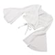 thumbnail image 5 of Women Wrap V Neck Top Criss Cross Tie Back Long Sleeve Navel Exposed Blouse Shirt Top White XL, 5 of 22