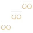 thumbnail image 4 of Sonducket 2 Piezas Pendientes de Mujer Patrón de Nudo de Bambú Western Punk Elegancia Elegante Chica Oreja Cuelga Joyería Decoración Mujeres Type1 NO1 Sonducket CBP388117, 4 of 6