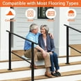 thumbnail image 5 of Metal Handrails for Outside,Steps Handrails for Stairs Fits 1-5 Step,Stair Rails for Seniors-Height Adjustable, 5 of 7