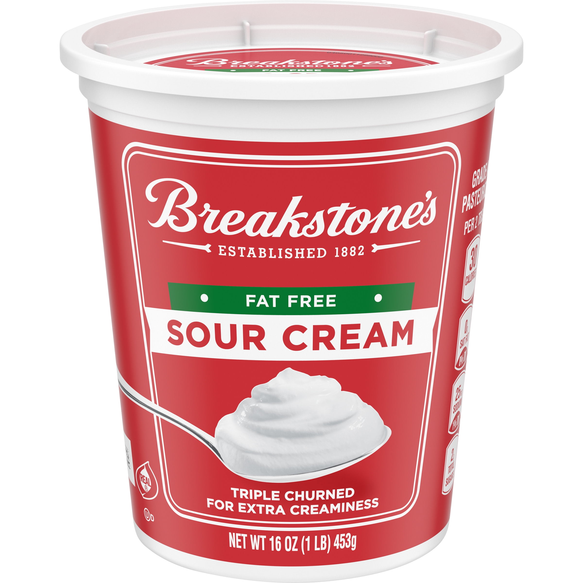 Breakstone s Fat Free Sour Cream 16 Oz Tub Walmart Walmart