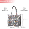 thumbnail image 4 of Bulldog Dog and Flower Florals Travel Tote Bags for Women Carry On,Large Weekender Bags for Women Travel,Multi Functional Duffle Bag for Work,Shopping,Sports, 4 of 5