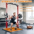 thumbnail image 4 of FlexWave Full Power Rack, Red & Black, 3x3 Steel, Four-Post Design for Home & Commercial Gym Use, 4 of 9