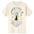 thumbnail image 5 of Coraline Cute Button Crew Neck Short Sleeve Natural Men's T-shirt-Medium, 5 of 7