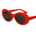 thumbnail image 3 of Gafas de sol con lentes ovaladas, estilo retro, atrevido y moderno, montura gruesa, estilo vintage de los años 80. segundo 1, 3 of 6