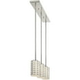 thumbnail image 6 of 4.5 inch 3 Light Brushed Nickel Linear Chandelier with Hand Blown Satin Opal White Glass Shade, 6 of 6