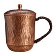 thumbnail image 3 of Taza de cobre, taza de café martillada, taza de té con asa, vaso de agua Masrapa hecho a mano para reuniones de cafetería, restaurante, fiesta en casa 350ml B, 3 of 8