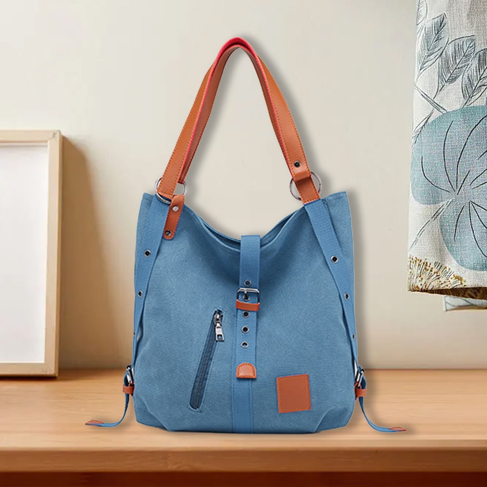 Handbag purse canvas shoulder bag handbag leisure school canvas backpack convertible backpack Walmart