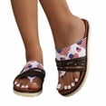 thumbnail image 4 of Mefallenssiah Women'S New foreign Trade Plus-Size Retro Strap Patchwork Color Clip toe Miter Beach Slippers, 4 of 7